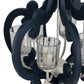 A&B Home Bundle of 6 21" x 24" 6-Light Blue and White Classic Curves Wooden Chandelier