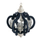 A&B Home Bundle of 6 21" x 24" 6-Light Blue and White Classic Curves Wooden Chandelier