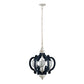 A&B Home Bundle of 6 21" x 24" 6-Light Blue and White Classic Curves Wooden Chandelier