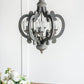 A&B Home Bundle of 6 21" x 24" 6-Light Charcoal Gray Classic Curves Wooden Chandelier