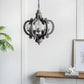 A&B Home Bundle of 6 21" x 24" 6-Light Charcoal Gray Classic Curves Wooden Chandelier