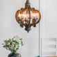 A&B Home Bundle of 6 21" x 24" 6-Light Charcoal Gray Classic Curves Wooden Chandelier