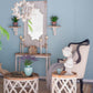 A&B Home Bundle of 6 25" x 26" 4-Light Weathered White Wooden Frame Chandelier