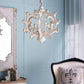 A&B Home Bundle of 6 25" x 26" 4-Light Weathered White Wooden Frame Chandelier