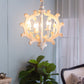 A&B Home Bundle of 6 25" x 26" 4-Light Weathered White Wooden Frame Chandelier