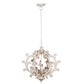 A&B Home Bundle of 6 25" x 26" 4-Light Weathered White Wooden Frame Chandelier
