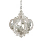 A&B Home Bundle of 6 Baroda 21" x 24" 6-Light Distressed Cream Wooden Chandelier With Glass