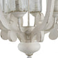A&B Home Bundle of 6 Baroda 21" x 24" 6-Light Distressed Cream Wooden Chandelier With Glass