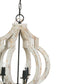 A&B Home Bundle of 6 Bellamy 16" x 30" Distressed White and Wood Chandelier