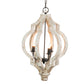 A&B Home Bundle of 6 Bellamy 16" x 30" Distressed White and Wood Chandelier
