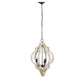 A&B Home Bundle of 6 Bellamy 16" x 30" Distressed White and Wood Chandelier