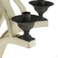 A&B Home Bundle of 6 Harper 22" x 32" 6-Light Distressed White Wood Chandelier With Black Metal Fixture