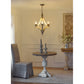 A&B Home Bundle of 6 Harper 22" x 32" 6-Light Distressed White Wood Chandelier With Black Metal Fixture