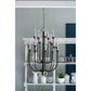 A&B Home Bundle of 6 Langley 22" x 30" 16-Light Natural Hardwood and Iron Chandelier