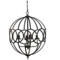 A&B Home Bundle of 6 Malin 22" x 29" 4-Light Matte Black Orb Metal Chandelier