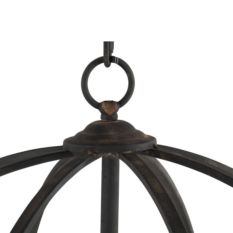 A&B Home Bundle of 6 Malin 22" x 29" 4-Light Matte Black Orb Metal Chandelier