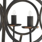 A&B Home Bundle of 6 Malin 22" x 29" 4-Light Matte Black Orb Metal Chandelier
