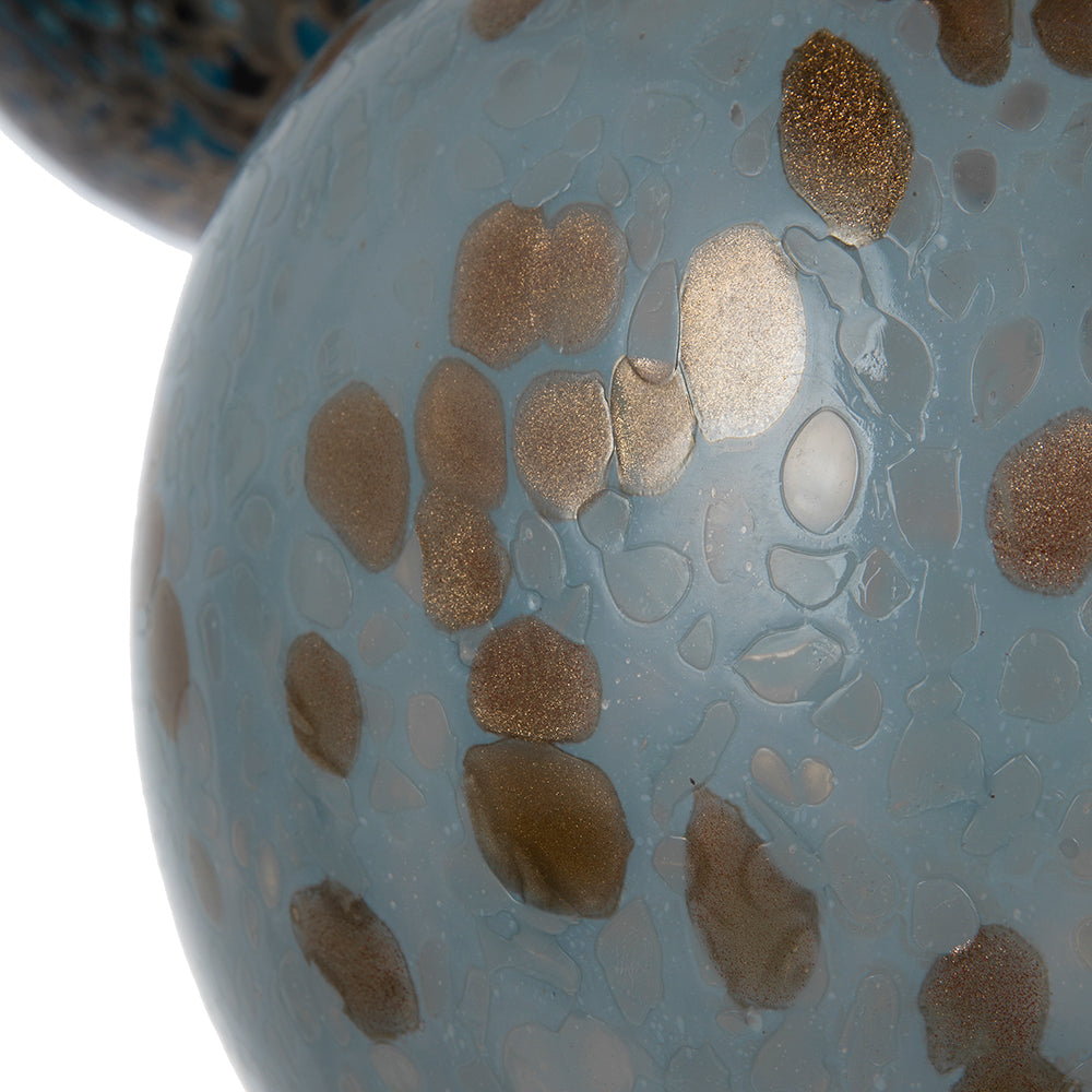 A&B Home Bundle of 6 Meri 20" x 88" 3-Light Blue Toned Glass Orb Pendant Lighting
