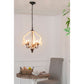 A&B Home Bundle of 6 Swithun 15" x 24" 4-Light Distressed White Rustic Wooden Chandelier