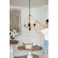 A&B Home Bundle of 6 Swithun 15" x 24" 4-Light Distressed White Rustic Wooden Chandelier