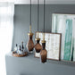 A&B Home Bundle of 6 Trevor 14" x 91" 3-Light Brown Hue Glass Pendant Light