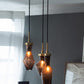 A&B Home Bundle of 6 Trevor 14" x 91" 3-Light Brown Hue Glass Pendant Light