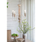 A&B Home Bundle of 7 18" x 25" 4-Light Distressed White Wooden Chandelier