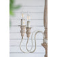 A&B Home Bundle of 7 18" x 25" 4-Light Distressed White Wooden Chandelier