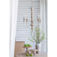 A&B Home Bundle of 7 18" x 25" 4-Light Distressed White Wooden Chandelier