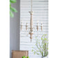 A&B Home Bundle of 7 18" x 25" 4-Light Distressed White Wooden Chandelier