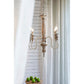 A&B Home Bundle of 7 18" x 25" 4-Light Distressed White Wooden Chandelier