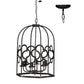A&B Home Bundle of 7 18" x 28" Matte Black With Six-Light Chandelier