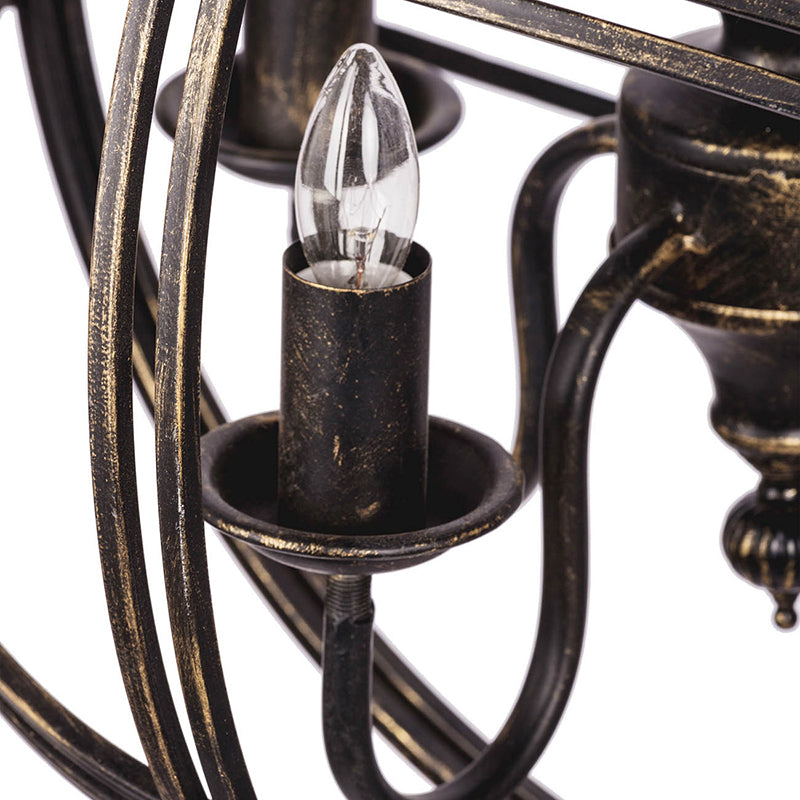A&B Home Bundle of 7 19" x 21" Antique Black and Metal Chandelier