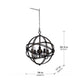 A&B Home Bundle of 7 19" x 21" Antique Black and Metal Chandelier