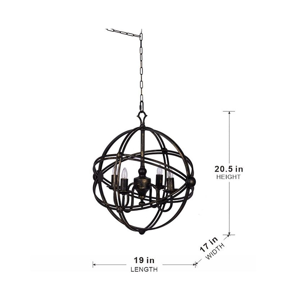 A&B Home Bundle of 7 19" x 21" Antique Black and Metal Chandelier