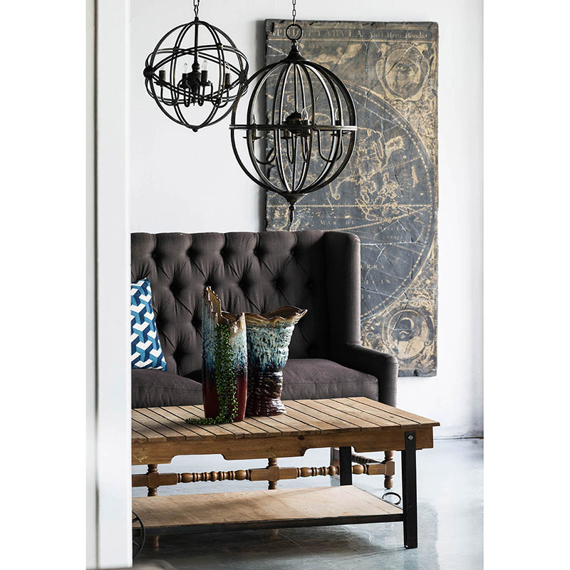 A&B Home Bundle of 7 19" x 21" Antique Black and Metal Chandelier