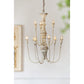 A&B Home Bundle of 7 19" x 29" Distressed White and Metal Chandelier