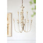 A&B Home Bundle of 7 19" x 29" Distressed White and Metal Chandelier