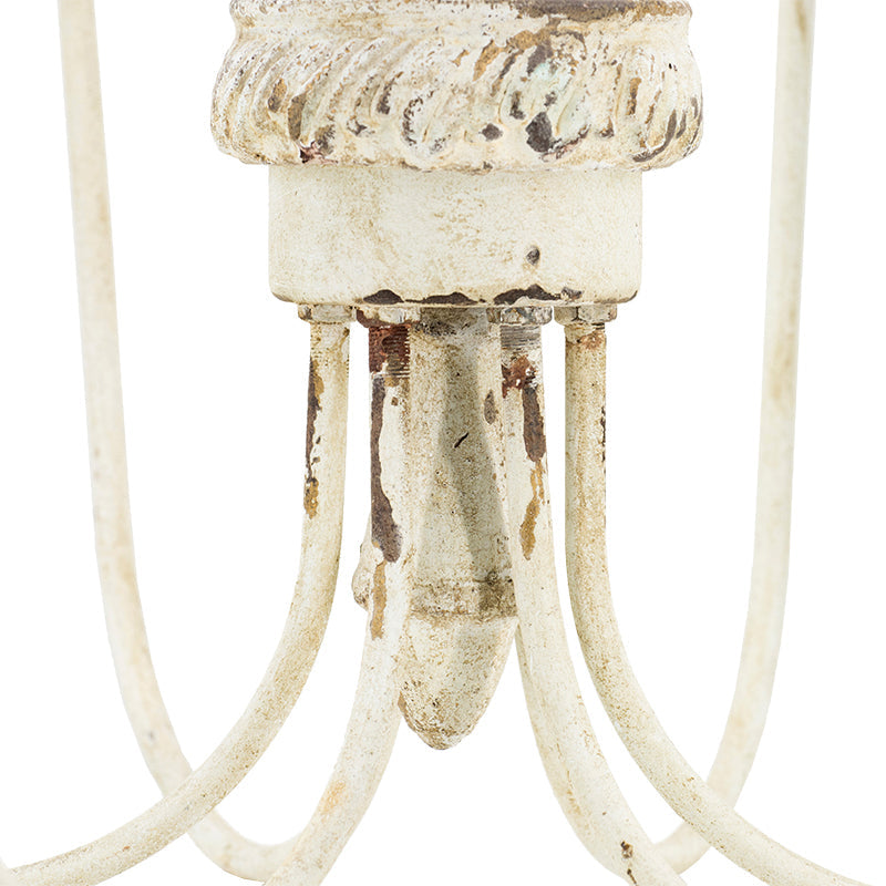 A&B Home Bundle of 7 19" x 29" Distressed White and Metal Chandelier