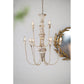 A&B Home Bundle of 7 19" x 29" Distressed White and Metal Chandelier