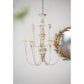 A&B Home Bundle of 7 19" x 29" Distressed White and Metal Chandelier