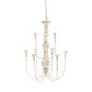 A&B Home Bundle of 7 19" x 29" Distressed White and Metal Chandelier