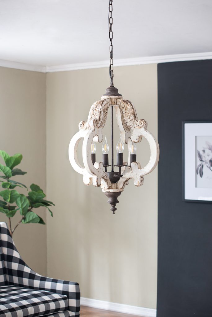 A&B Home Bundle of 7 20" x 27" Off-White and Bronze Chandelier