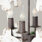 A&B Home Bundle of 7 20" x 27" Off-White and Bronze Chandelier