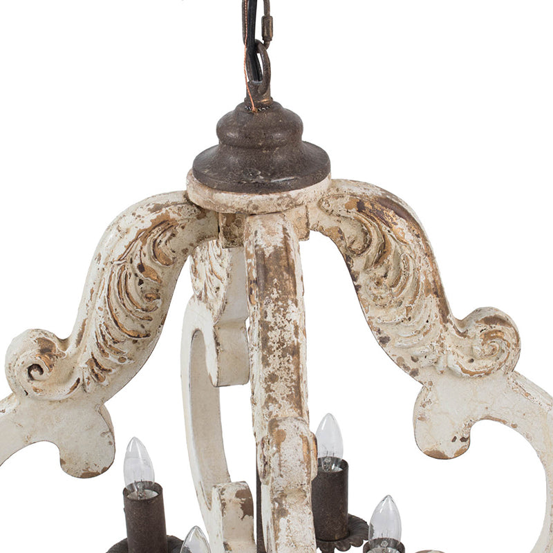 A&B Home Bundle of 7 20" x 27" Off-White and Bronze Chandelier