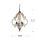A&B Home Bundle of 7 20" x 27" Off-White and Bronze Chandelier