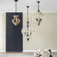 A&B Home Bundle of 7 20" x 27" Off-White and Bronze Chandelier