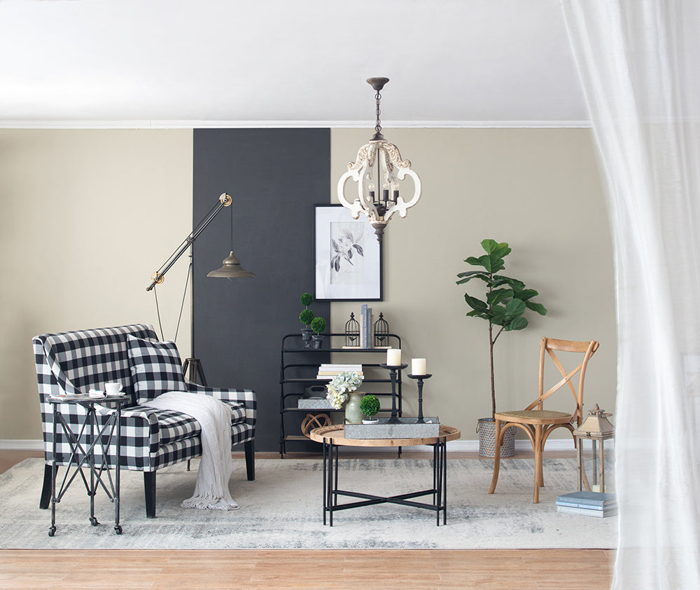 A&B Home Bundle of 7 20" x 27" Off-White and Bronze Chandelier