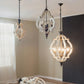 A&B Home Bundle of 7 20" x 27" Off-White and Bronze Chandelier