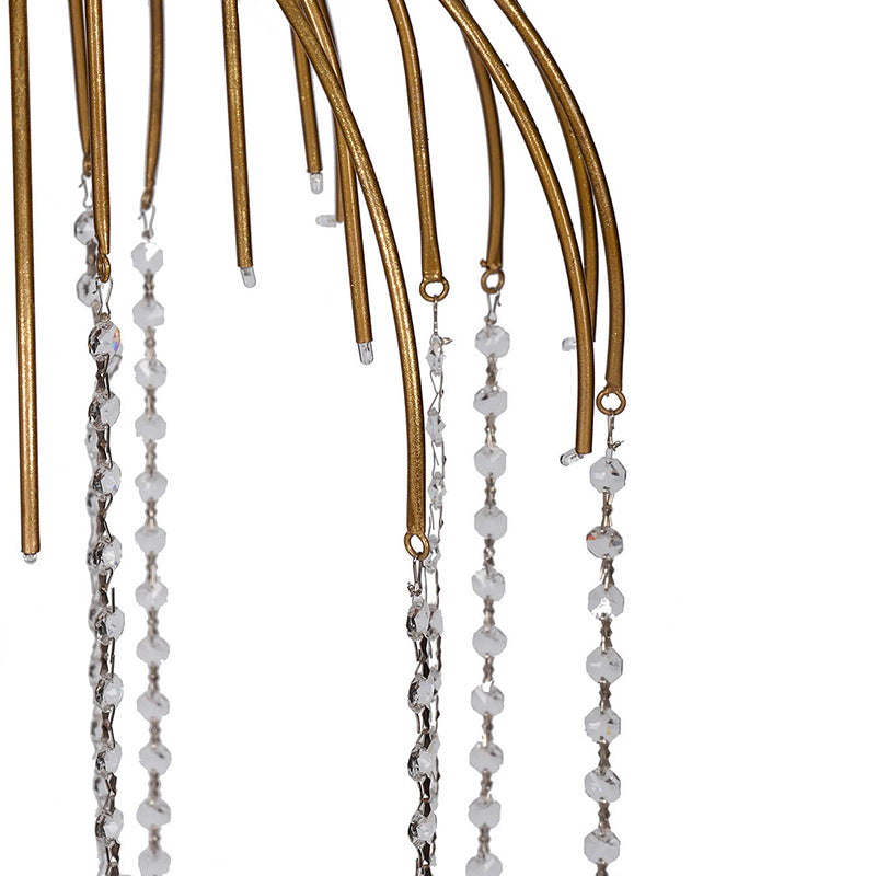 A&B Home Bundle of 7 20" x 29" Vintage Gold With Dazzling Beads Chandelier